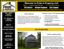 Tablet Screenshot of prideinproperty.com